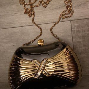 Like New! Gold & Black Evening Purse